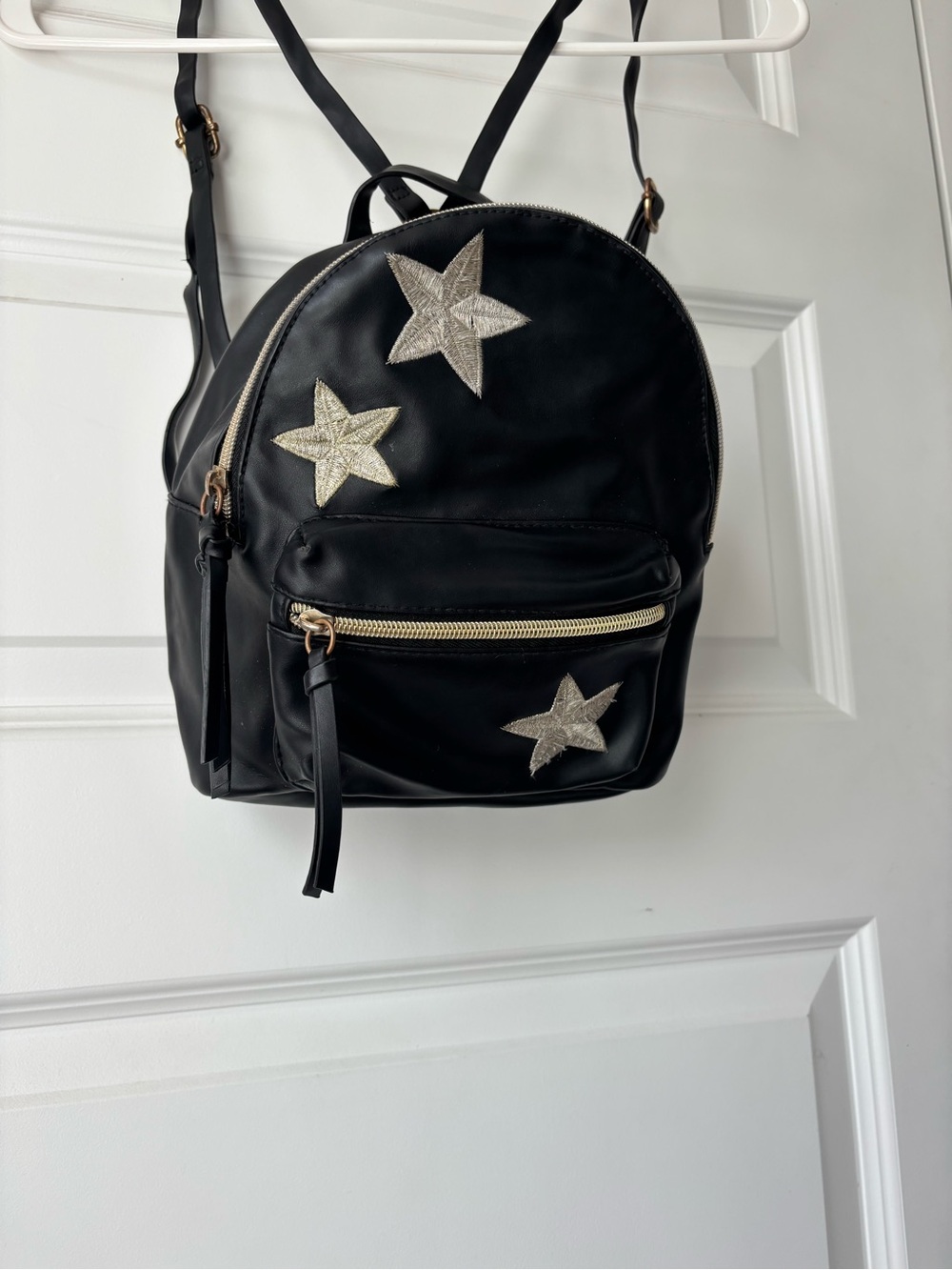 Target Black Mini Backpack with Gold Star Appliqués